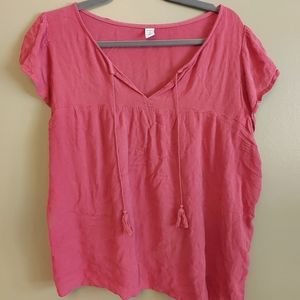 Old Navy Dusty Rose Boho Top